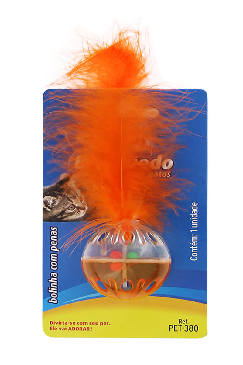 Brinquedo Gato Bola C Pena Western Pet Shopping do Sicredi