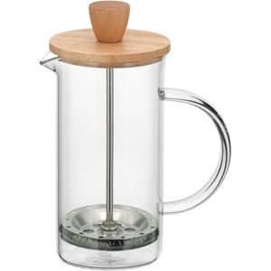 Cafeteira Francesa 17X7X7 cm 350ml Borosilicato Transparente Tampa Bambu Balzac