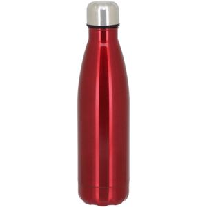 Garrafa Térmica 27X7X7 cm 500ml Inox Vermelho Parede Dupla Mijia