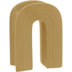 Vaso 18X13X7 cm Cerâmica Amarelo Opala