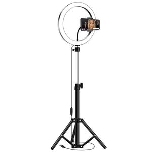 Ring Light Iluminador Led Usb 10 Polegadas 26Cm Com Suporte Tripé 2 Metros