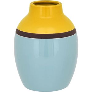Vaso Cerâmica Azul Johnny 21X15X15Cm
