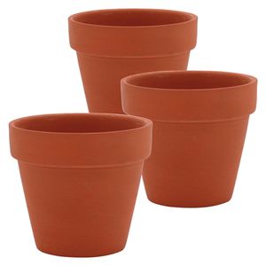 Vaso Natural 3 peças Clay Terracota 7X8X8Cm