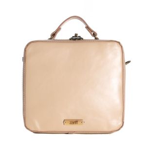 Bolsa Feminina Baú Em Ráfia Zariff Casual Nude