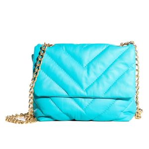 Bolsa Zariff Verde/Água Em Couro J00036b