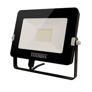 Refletor de LED TR Slim 30W 6500K Preto Luz Branca Taschibra