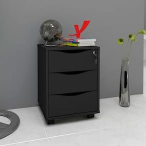 Gaveteiro Artany Face com 3 Gavetas - Preto