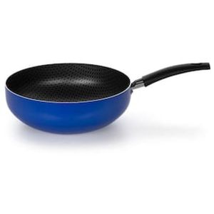 Frigideira Wok Azul Multiflon com Cabo e Antiaderente - 24cm