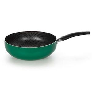 Frigideira Wok Multiflon Color com Revestimento Ultra 7 Verde - 24 cm