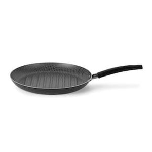 Bistequeira Canelada Multiflon Gourmet Antiaderente 28cm - Preto