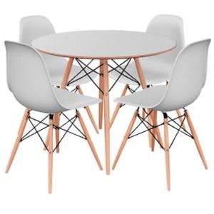 Mesa de Jantar SeatCo DSW com 4 Cadeiras Eames