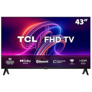 Smart TV LED 43" FHD TCL S5400A com Android TV, Wi-Fi, Bluetooth, Controle Remoto com Comando de Voz, Google Assistente e Chromecast integrado