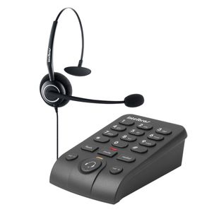 Telefone Com Fio Intelbras HSB50 4013330 Headset Com Base Discadora Preto