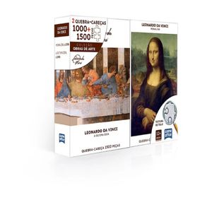 Quebra Cabeça Leonardo da Vinci - Monalisa e a ultima ceia - Game Office