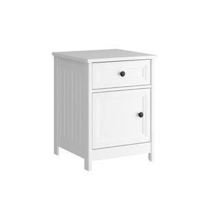 Mesa de Cabeceira Ditália 1 Gaveta 1 Porta DM-114 Branco