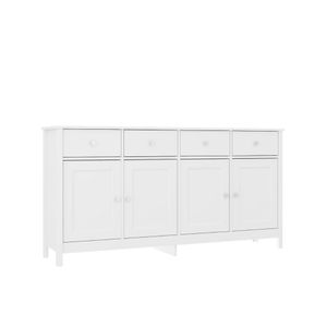 Aparador Buffet Ditália 4 Portas 4 gavetas R-626 Branco