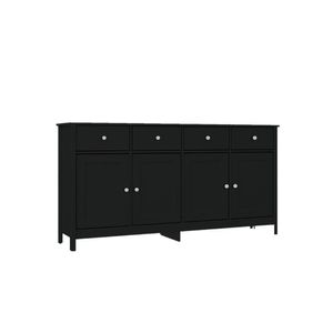 Aparador Buffet Ditália 4 Portas 4 Gavetas R-626 Preto