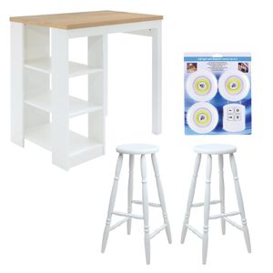 Bancada Cozinha Ditália + 2 Banquetas + Iluminação CD-1022