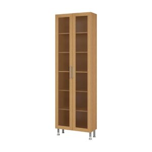 Paneleiro Ditália Aspen 2 Portas de Vidro Carvalho CD-308
