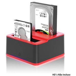 Dock Station Case Para 2 Hd Sata Pendrive Sd Usb 3.0 Kp-hd820