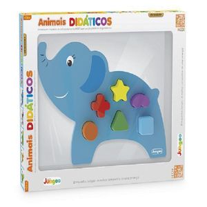 Brinquedo Pedagógico Educativo Bebes Em Madeira Elefante