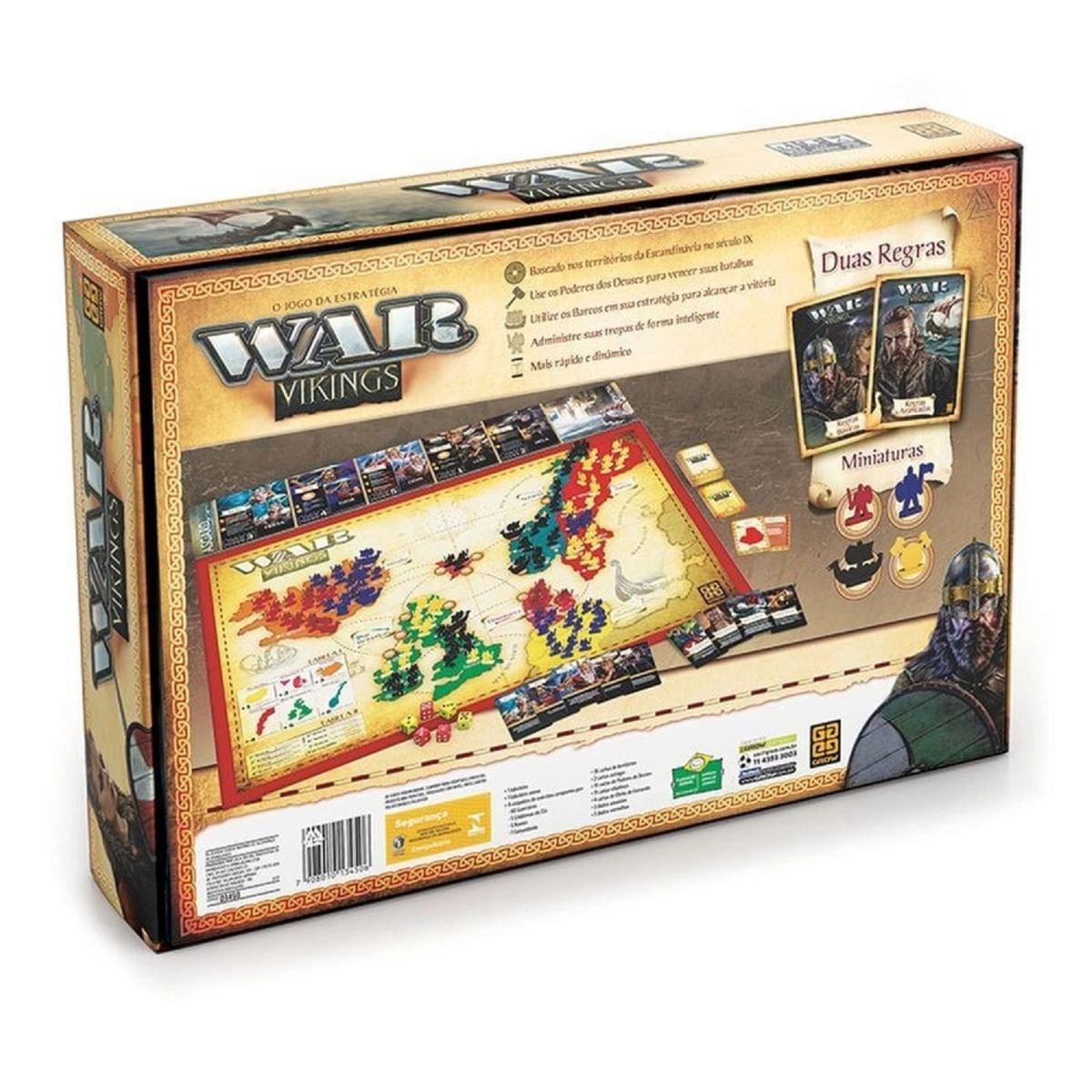 Jogo De Tabuleiro War Vikings O Jogo Da Estrategia 03450 - Grow