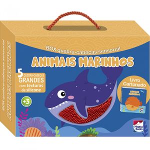 Livro+quebra-cabeças Sensoriais - Animais Marinhos