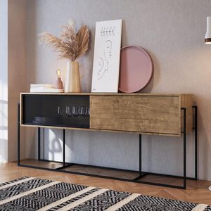 Balcão Buffet 2 Portas 188cm York ATS Vermont e Preto