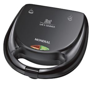 Sanduicheira Fast Grill e Sandwich Mondial S-12 750W - Preta