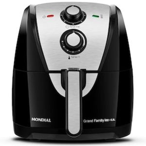 Fritadeira Elétrica Sem Óleo Air Fryer Mondial Grand Family AF-55I 5,5L  Preta/Inox