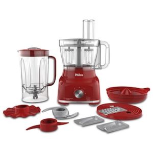 Multiprocessador de Alimentos Philco 9 em 1 PMP1600V com 1400W  Vermelho