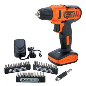 Parafusadeira/Furadeira 3/8 12V + 31 Acessórios Black+Decker