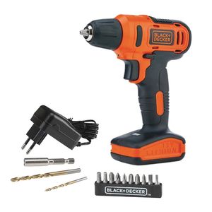 Furadeira e Parafusadeira 3/8 12V 13 Acessórios Black+Decker