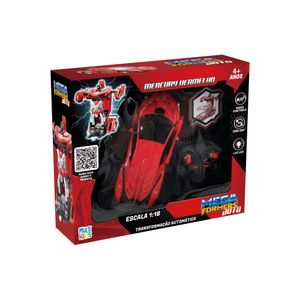 Carrinho Transformável Controle Remoto Megaformers Auto Mercury Vermelho Multikids - BR1649 BR1649