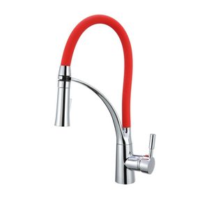 Misturador de Mesa para Cozinha Addra Color Flex 1/2'' com Ducha Vermelho