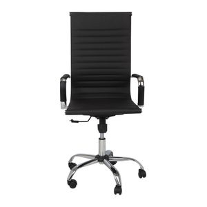Cadeira de Escritório Leader com Braços Preta Diagonal