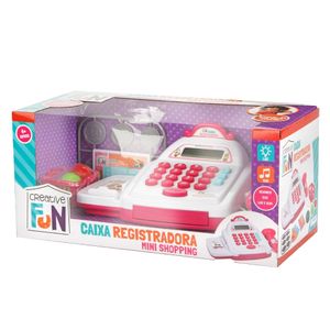 Caixa Registradora Mini Shopping Creative Fun Rosa Multikids - BR1182 BR1182