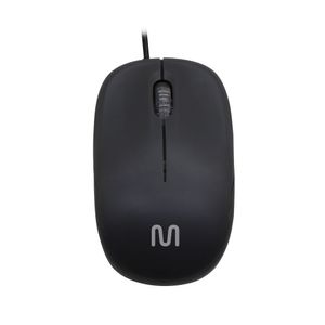 Mouse Com Fio Mid 1200dpi Conexão Usb Cabo de 120cm 3 Botões Textura Fosca Preto - MO255 MO255