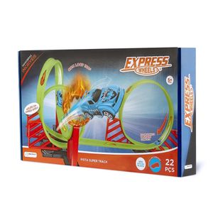 Pista de Corrida Super Track com Loop e Carrinho Express Wheels Multikids - BR1016 BR1016