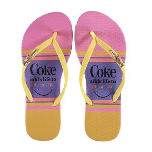 Chinelo Feminino Coca-Cola Cc3826 Rosa/Verde