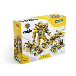 Blocos de Montar Cubic 12 em 1 City Construção 573 Peças Multikids - BR1093 BR1093