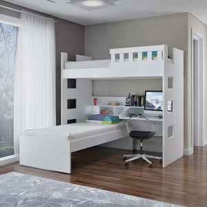 Beliche com Escrivaninha e Grade de Proteção U231681 Branco Foscarini