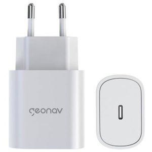 Carregador de Parede Geonav SuperPower 25W com Porta USB-C - Branco