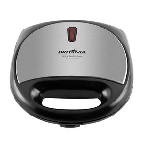 Grill e Sanduicheira Crome 750W Inox Britânia