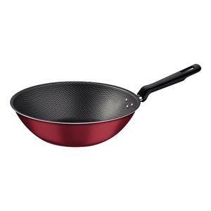 Wok Tramontina  28 cm Loreto em Alumínio com Revestimento Starflon Max Vermelho 3,6 L