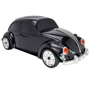 Caixinha De Som Fusca Bluetooth Led Miniatura De Carro Fuscão Preto