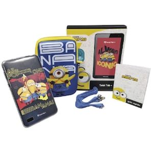 Tablet Positivo Twist Tab Minions+ com Tela 7", 64GB, Wi-Fi, Câmera Frontal 2MP, Android 11 GO e Processador Quad Core com 2 Capas de Proteção - Preto