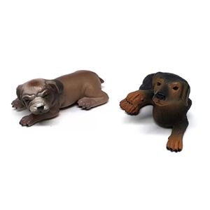 Miniatura de Cachorro Doberman e Bull Dog Cachorrinho Brinquedo - Gulliver