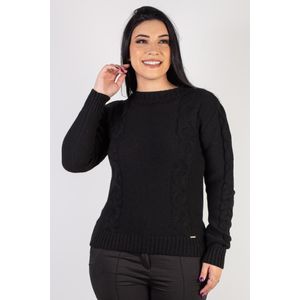 Blusão de malha feminino com tranças 60008