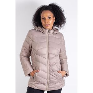 Jaqueta feminina nylon com capuz removível 80235